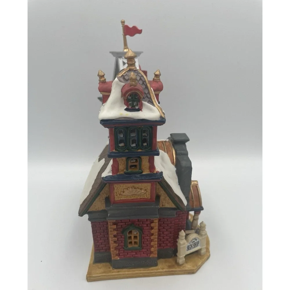 NOB LEMAX CADDINGTON VILLAGE Sign Shop 2003 Christmas Retired 35884M Light Cord